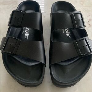 Papillio Women’s Black Buckle Sandals